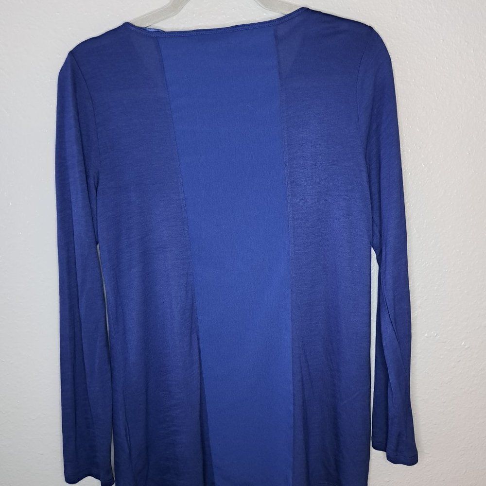 Apt  9 Blue Long Sleeve Shirt Size Medium - Picture 3 of 3